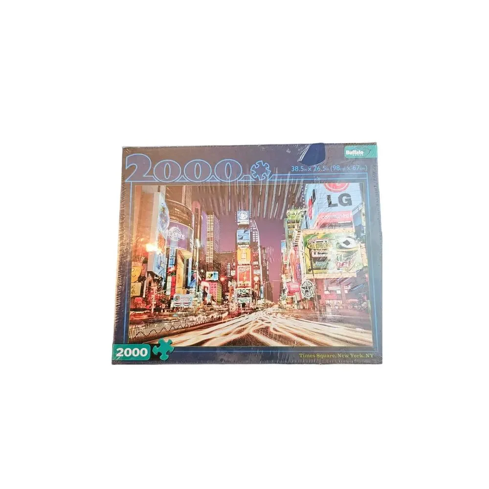New sealed Buffalo Games ”Times Square, New York, NY”2000 Piece Puzzle 38.5×26.5